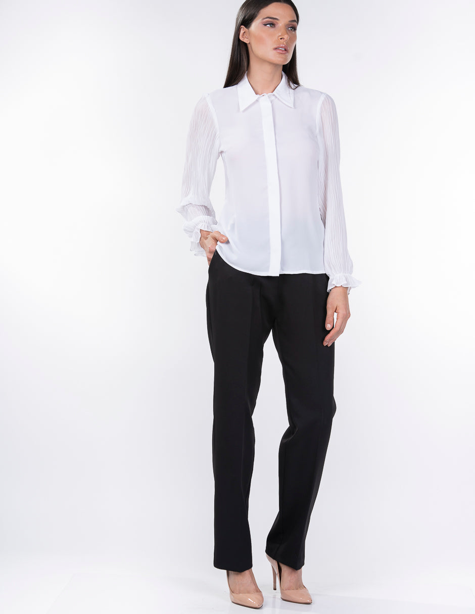 Blusa para Dama Amori Blanca Manga Larga