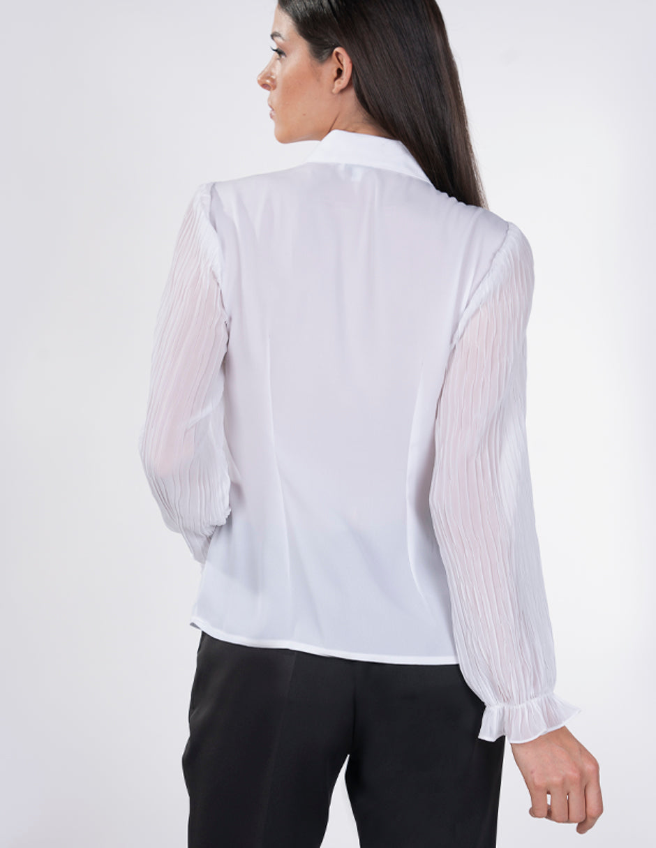 Blusa para Dama Amori Blanca Manga Larga