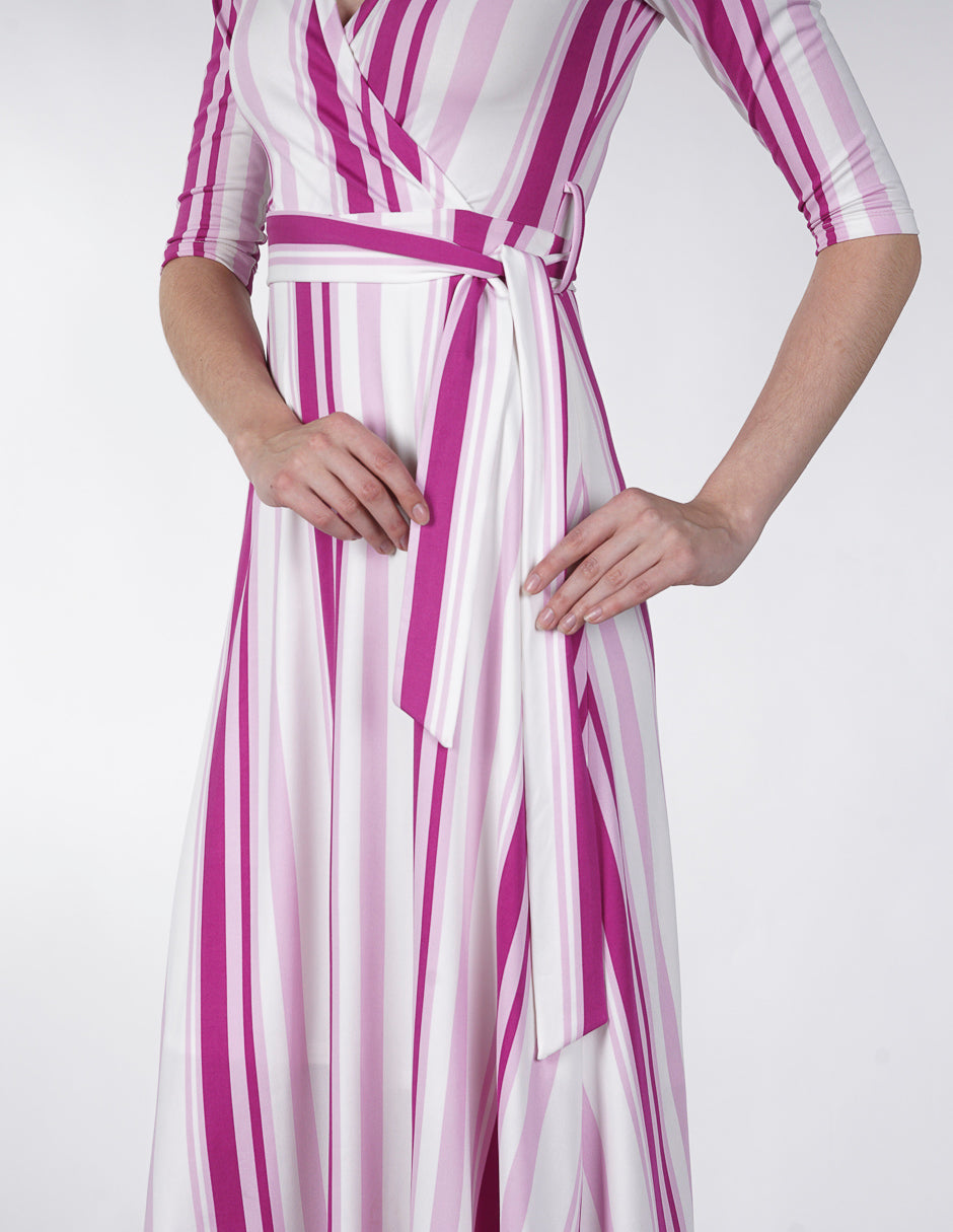 Vestido para Dama Petite Amori Estampado Rayas