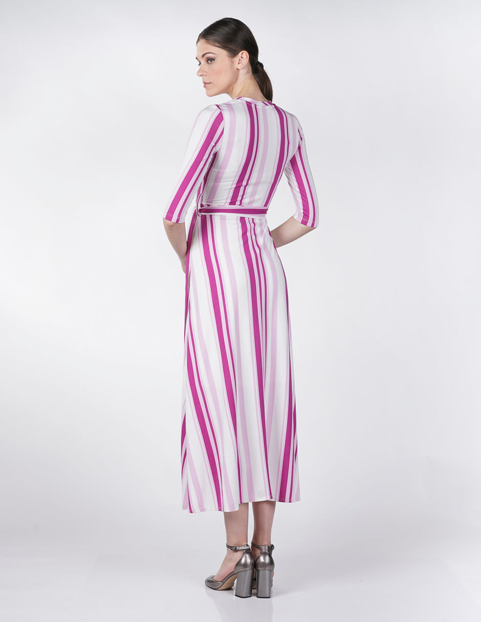 Vestido para Dama Petite Amori Estampado Rayas