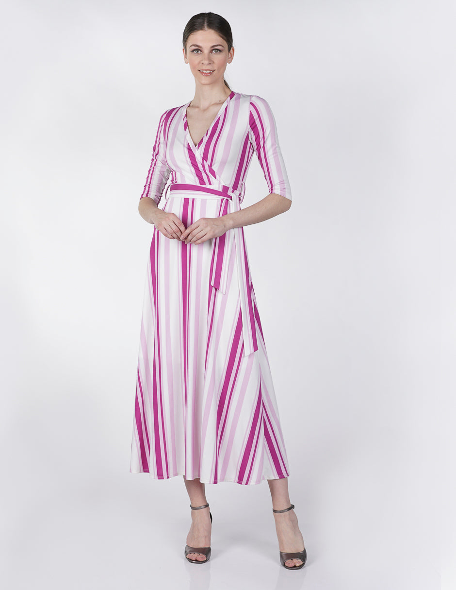Vestido para Dama Petite Amori Estampado Rayas