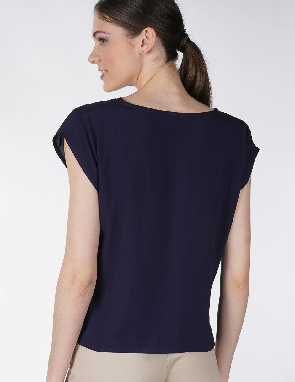 Blusa para Dama Amori Azul Marino