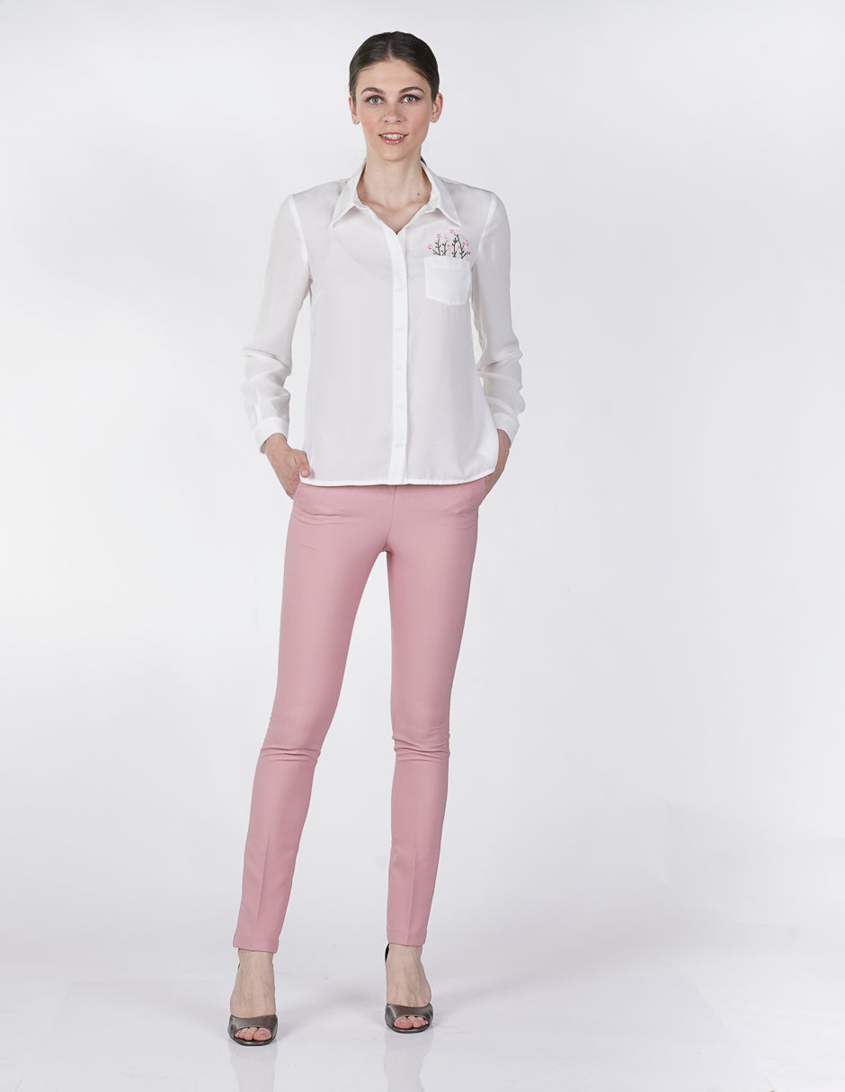 Blusa para Dama Amori Blanca manga larga