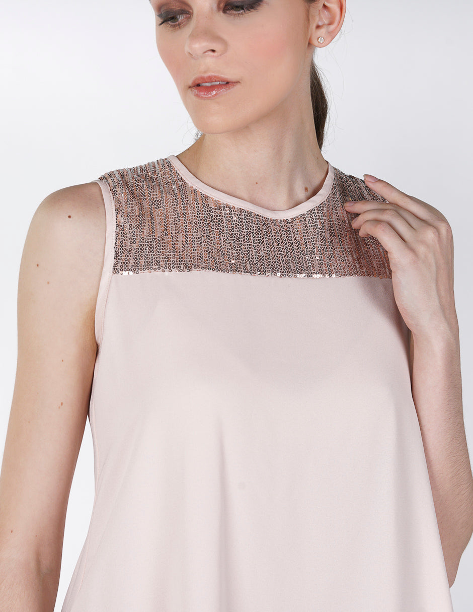 Blusa para Dama Amori Durazno sin mangas
