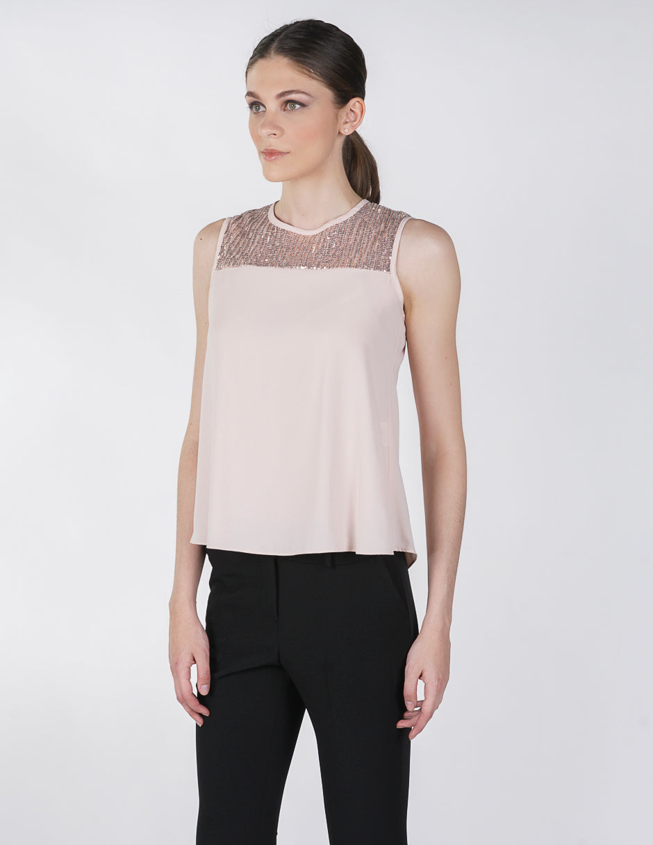 Blusa para Dama Amori Durazno sin mangas