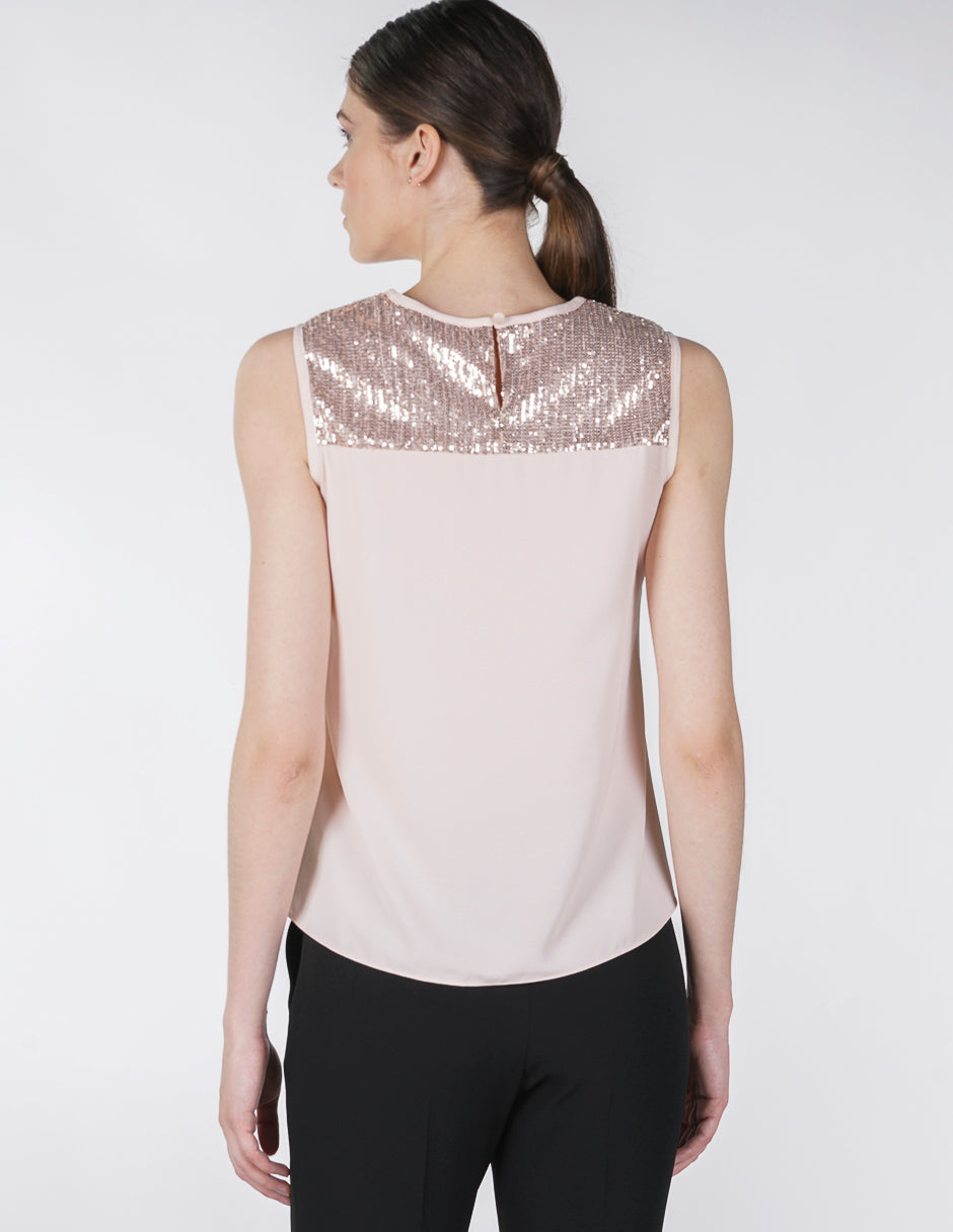 Blusa para Dama Amori Durazno sin mangas