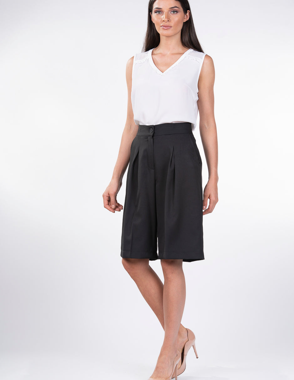 Shorts Bermuda  Dama Amori Negro