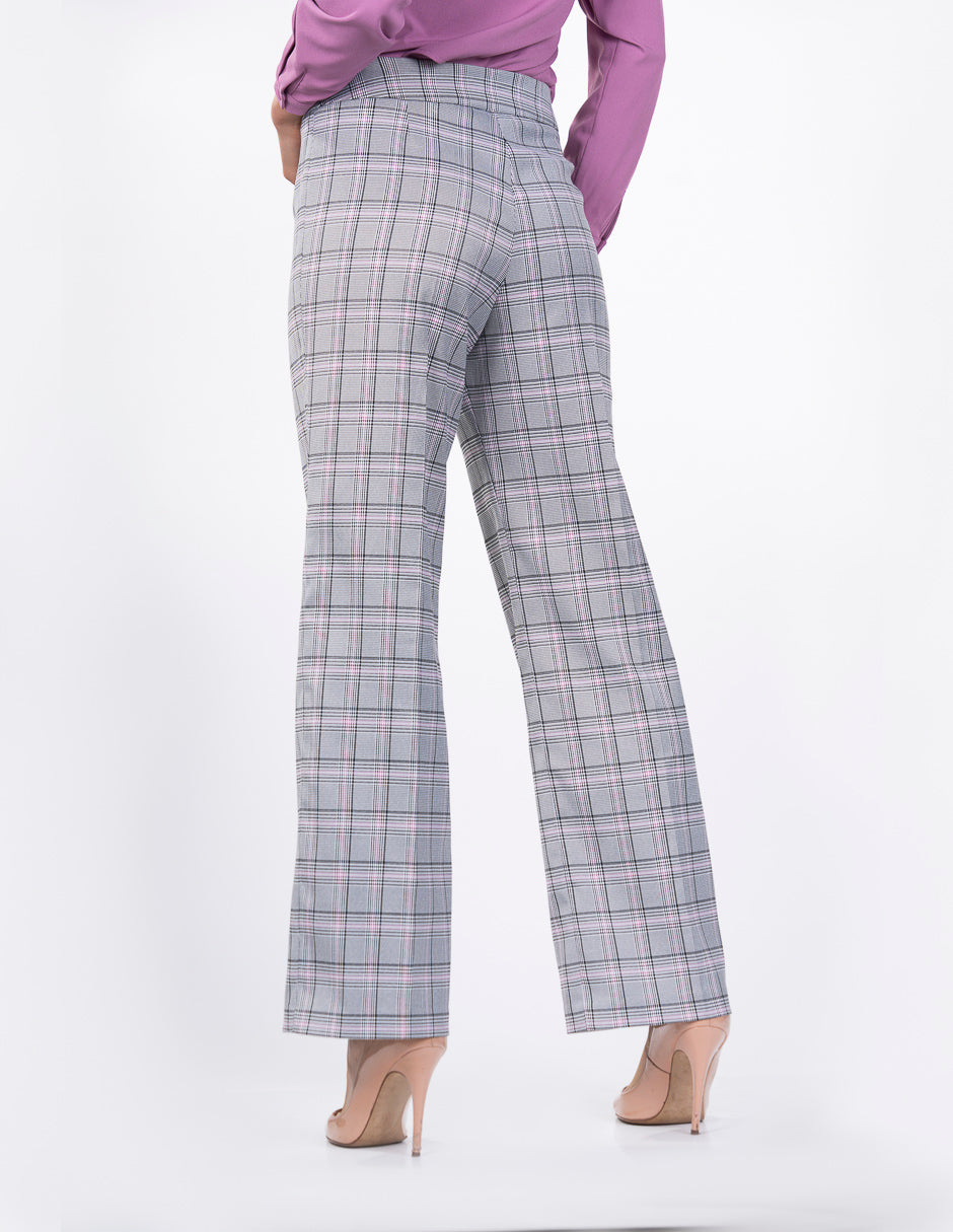 Pantalon para Dama Petite Amori Gris a Cuadros