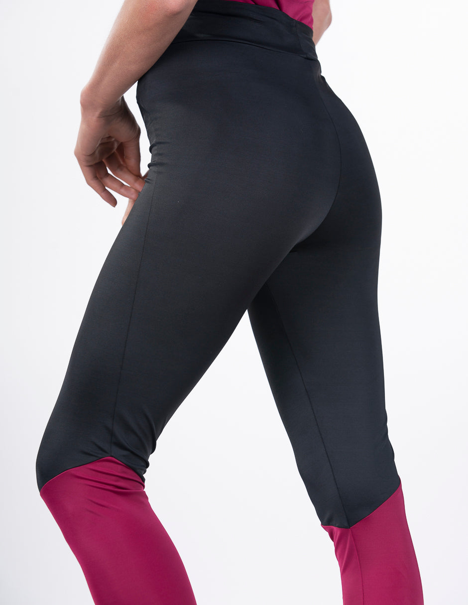 Leggings Mujer Invicta Negro Cereza
