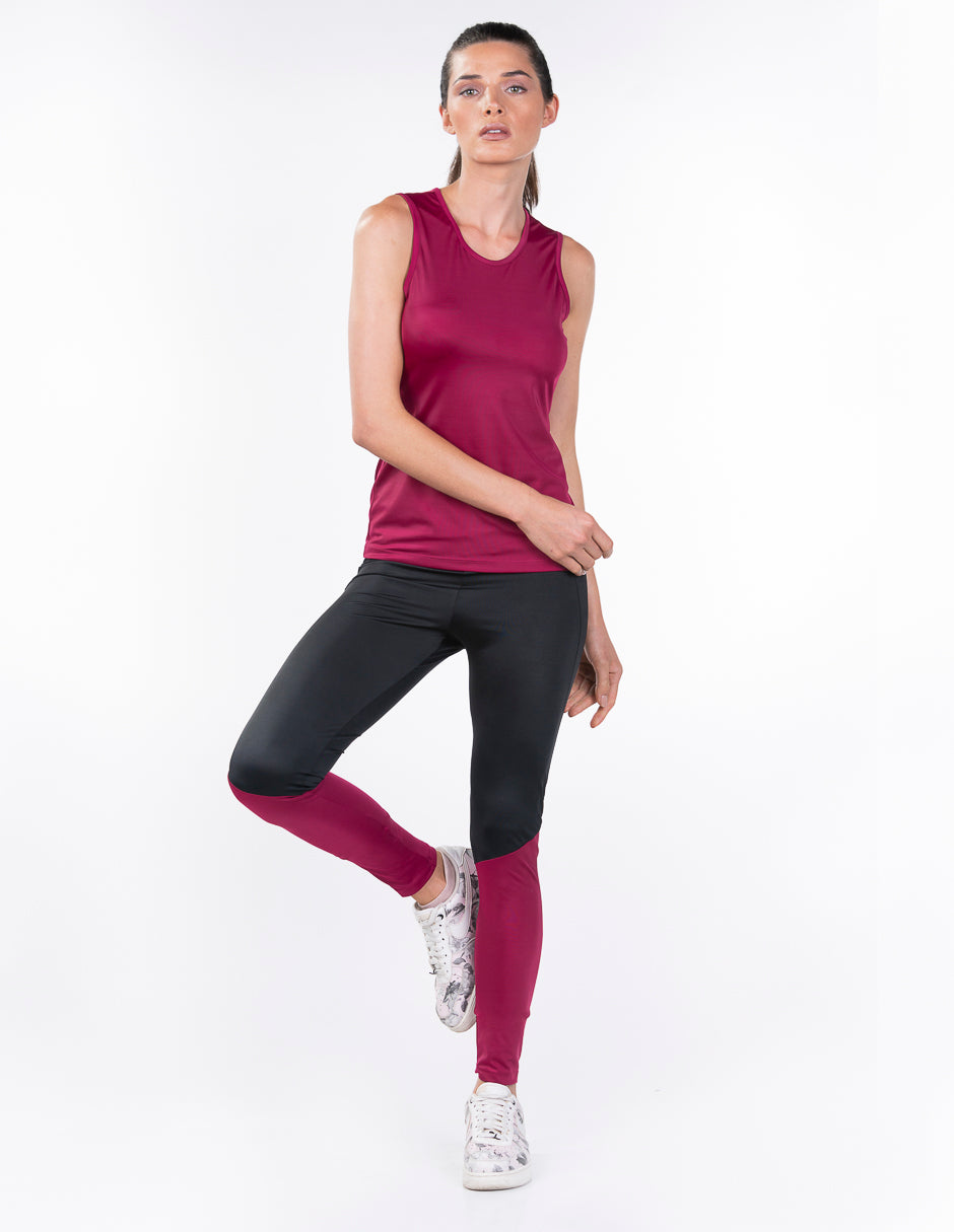 Leggings Mujer Invicta Negro Cereza