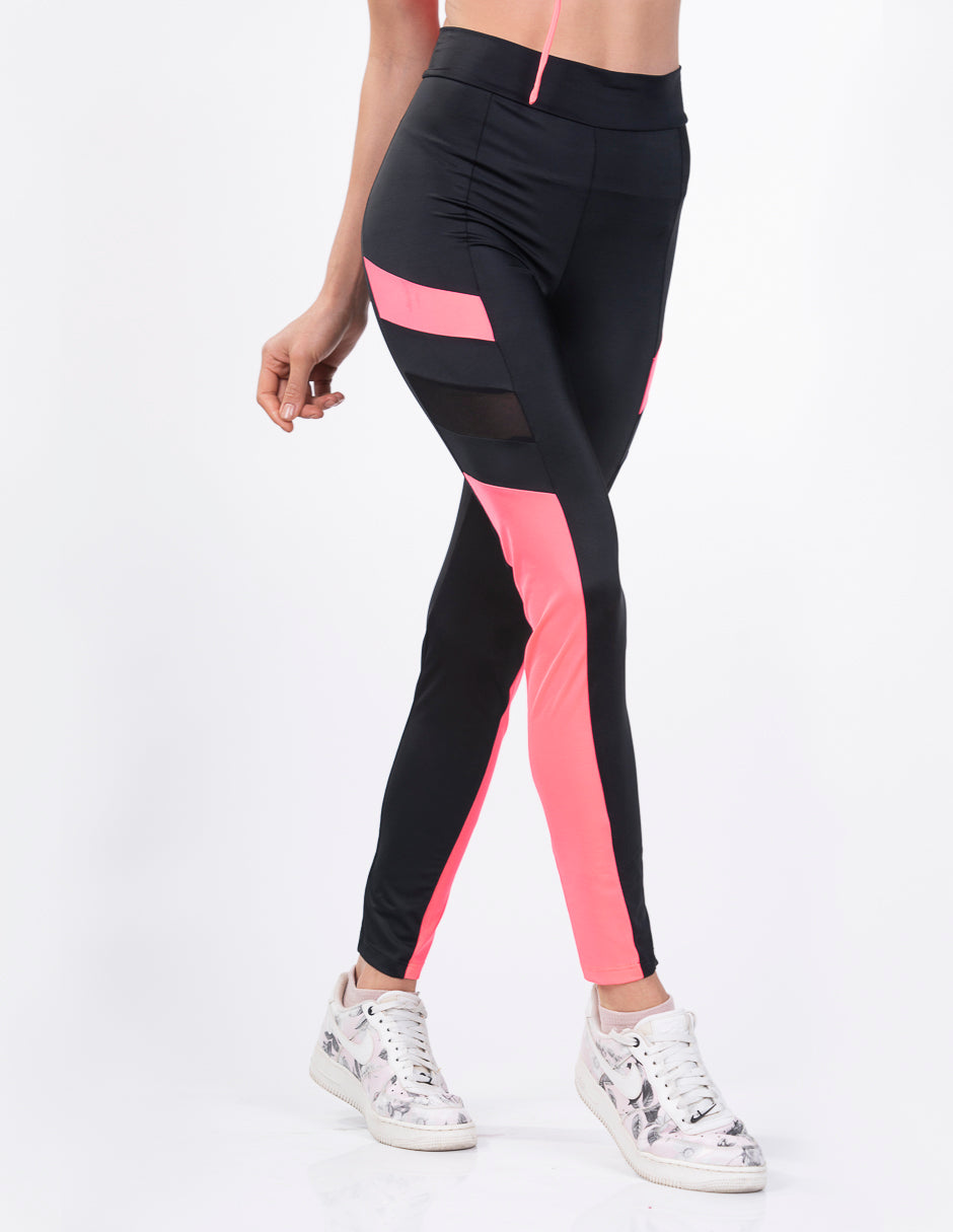 Leggings Mujer Invicta Negro Rosa