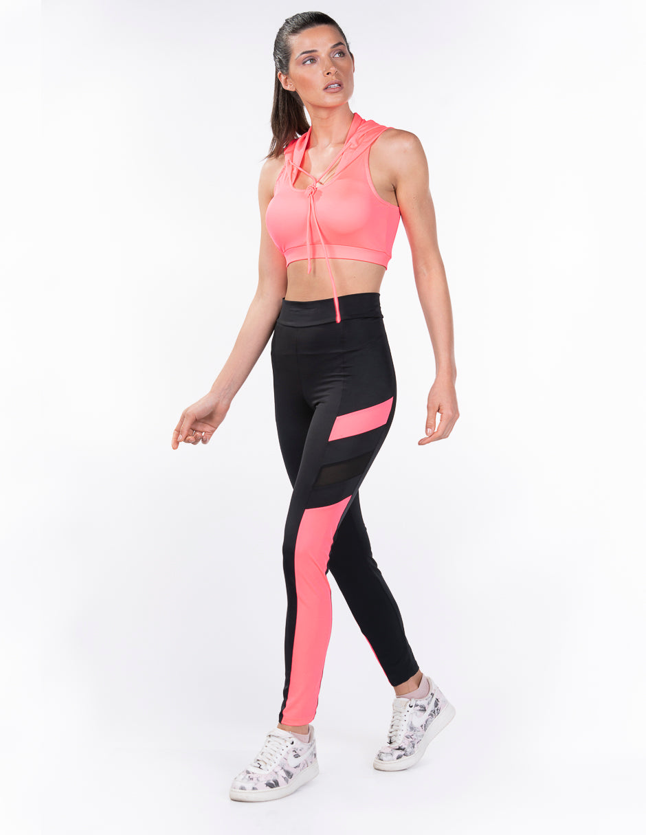 Leggings Mujer Invicta Negro Rosa