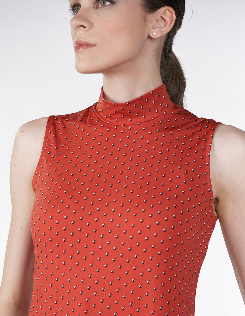 Blusa para Dama Amori Estampada Naranja