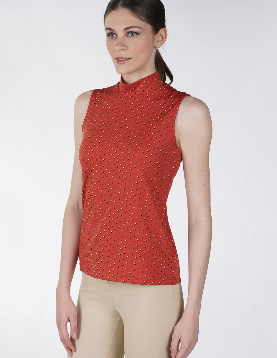 Blusa para Dama Amori Estampada Naranja