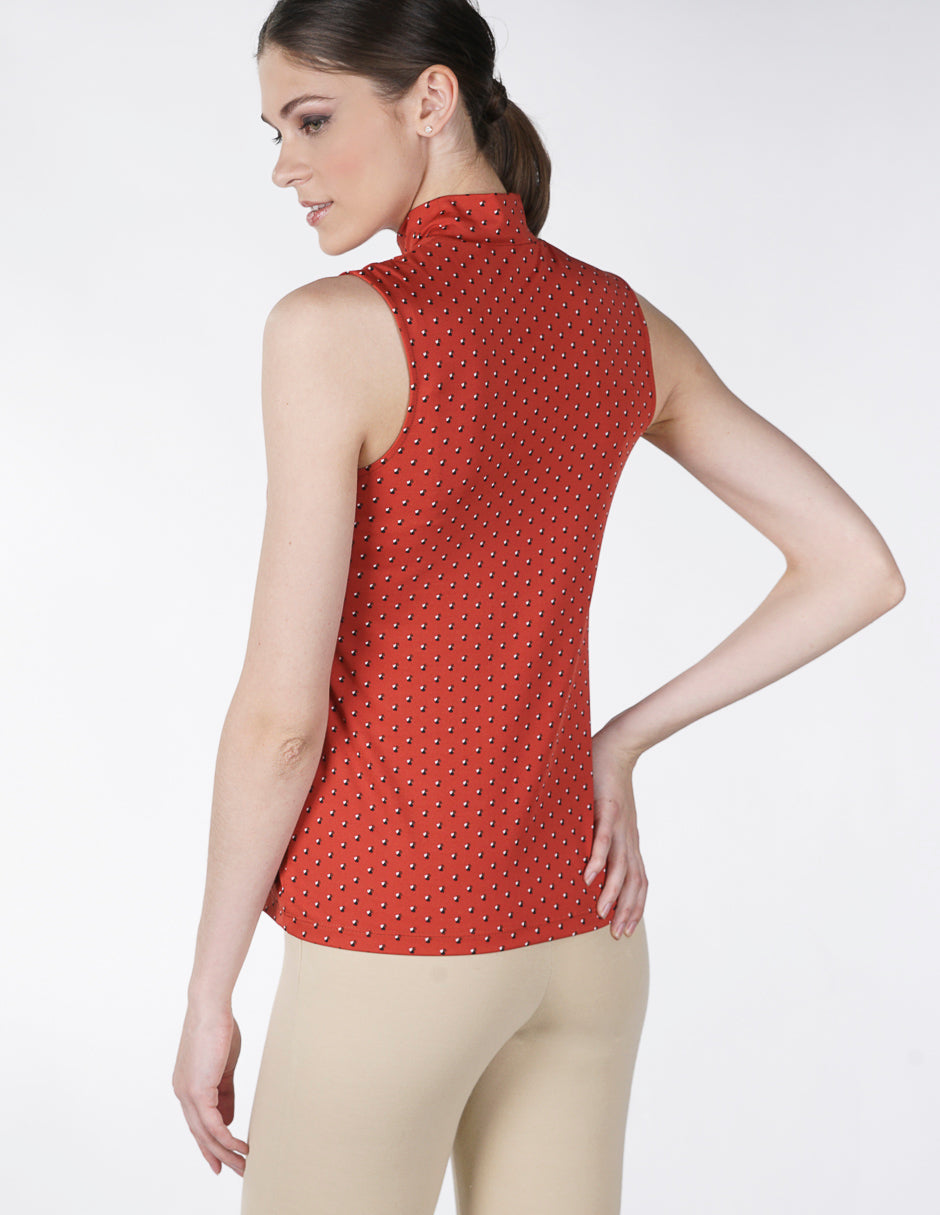 Blusa para Dama Amori Estampada Naranja